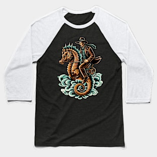 Seahorse Cowboy Baseball T-Shirt